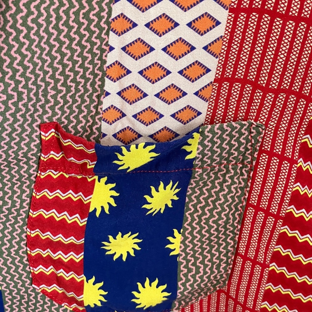 OAS The Cuba Shirt L Sunburst Print Camp Collar Miami Night Latin Summer Vibe - Picture 3 of 8